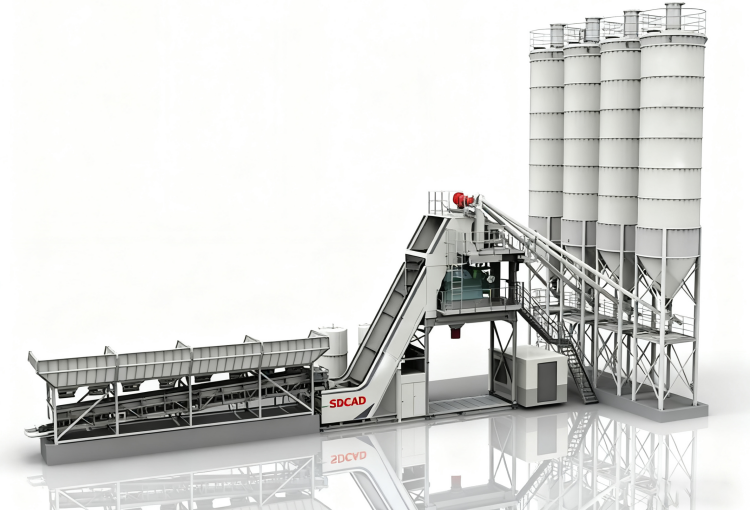 SDCAD HZS-60 concrete plants