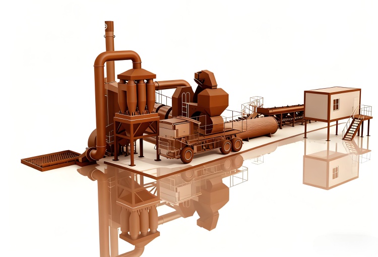 Mobile Continuous Drum Mix Asphalt Plant
