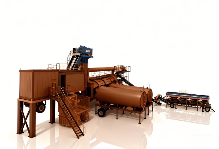 Mobile Asphalt Drum Mix Plant