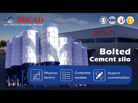 Save space, time, and costs with SDCAD durable bolted cement silos