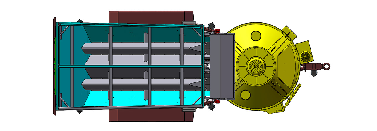 3D diagram of Mobile Concrete Batching Plant