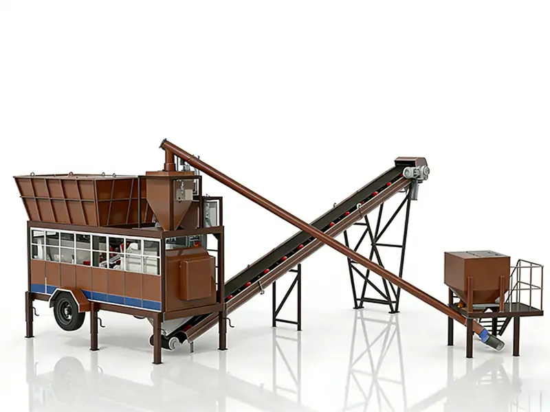 Small concrete batching plant